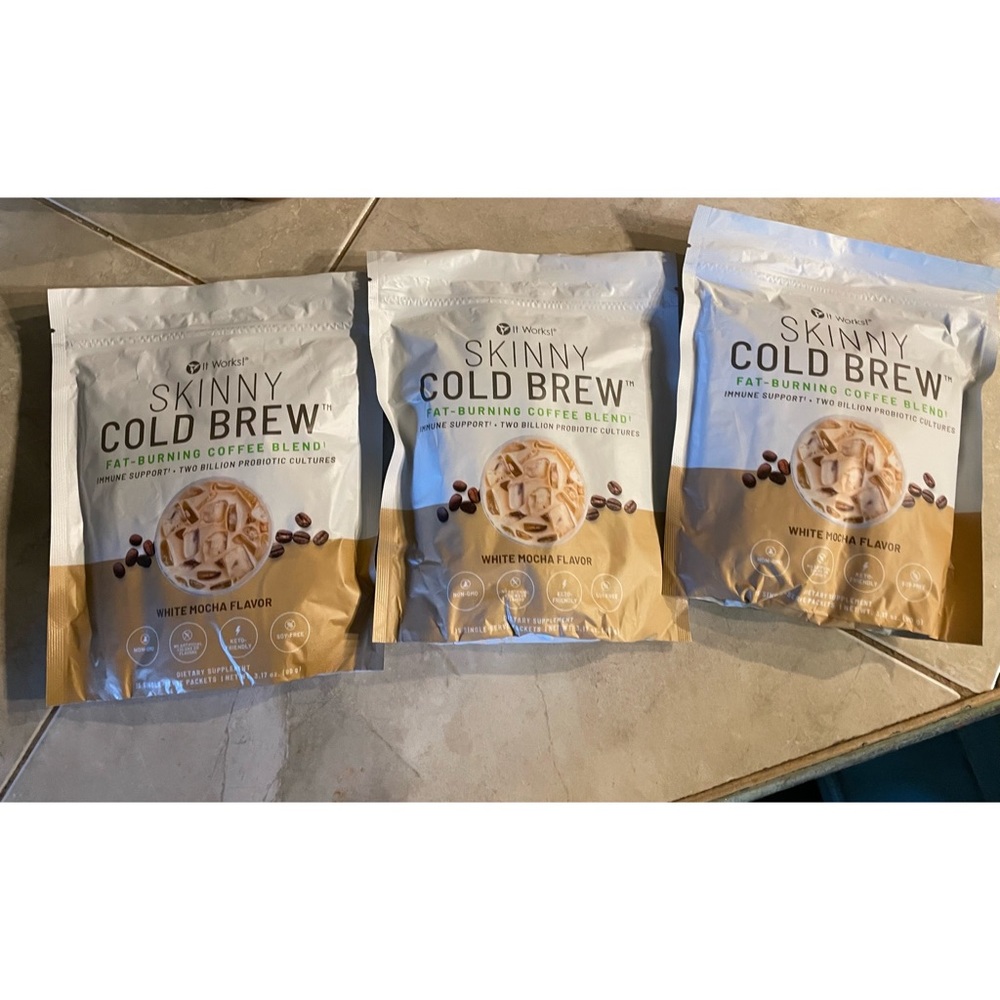3 packs of cold brew itworks skinny coffee